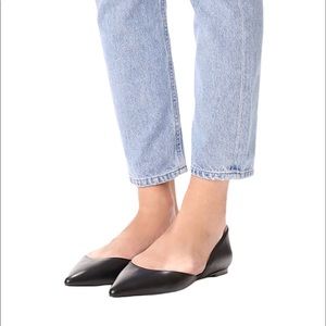 Sam Edelman Rodney Pointed Toe Flat, Black, Sz 8.5